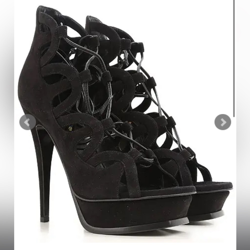 Saint Laurent Lace-up Platform High Heels 39